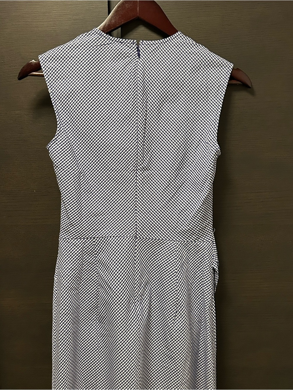 NWT Jcrew ruched midi dress in gingham cotton - Picture 8 of 8
